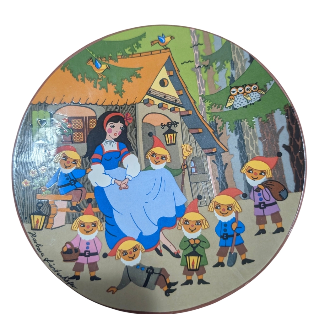Snow White Plate Poole Pottery Barbara Furstenhofer DecorativeDish Folk Art